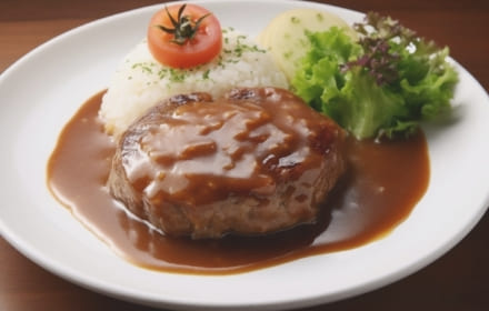 メニューの洋風ハンバーグ
